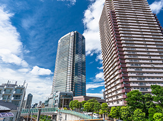 都心のマンション群