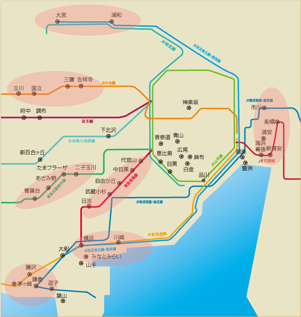 イラスト：東京23区外地図