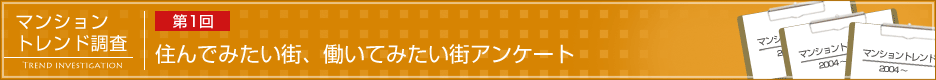 第1回 住んでみたい街、働いてみたい街アンケート