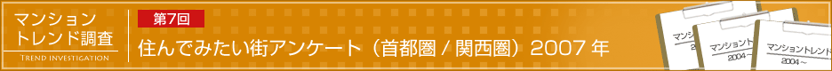 第7回 住んでみたい街アンケート（首都圏／関西圏）2007年